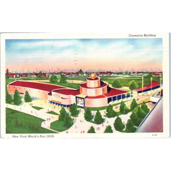 None Other - 1939 New York World's Fair Cosmetics Building Vintage Postcard PD3